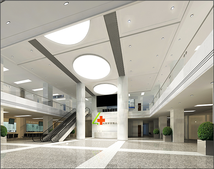 高端医院装修服务大厅设计效果图