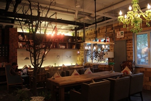 240平现代复古风咖啡厅装修效果图