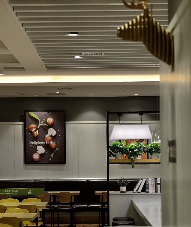320平米中式风格快餐店装修效果图—米粒人生