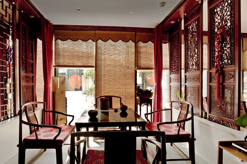 中式茶楼中包设计实景图