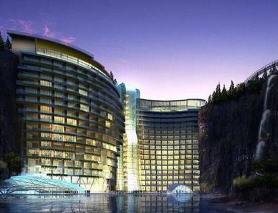 不一样的酒店设计—“深坑”酒店,上海佘山...