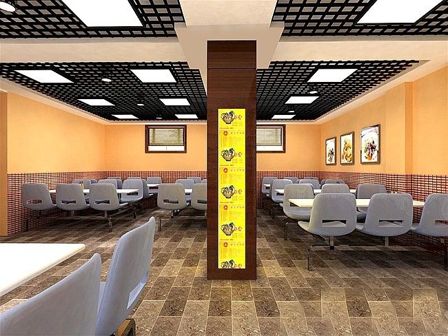 快餐店天花板装修装饰效果图