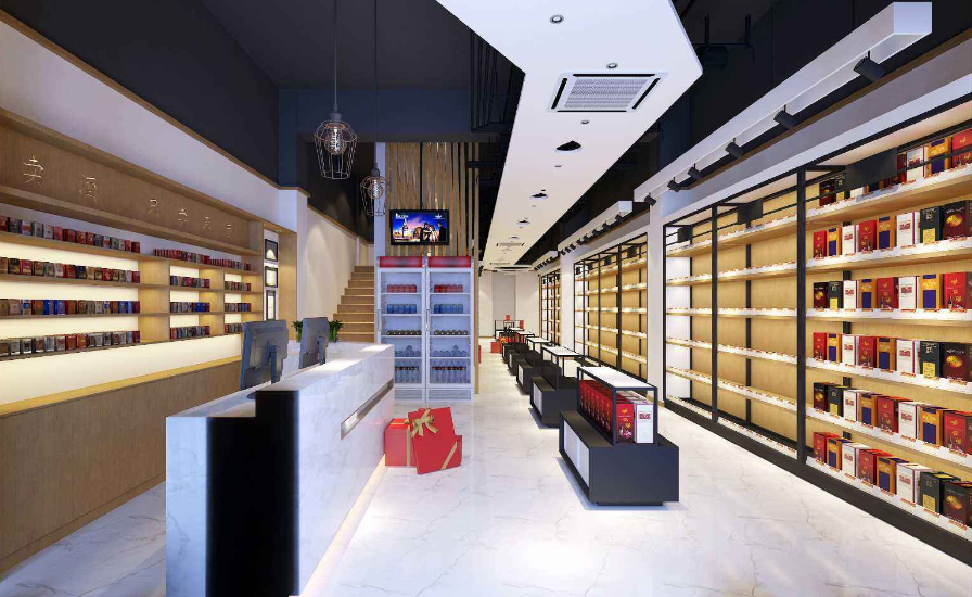 烟酒店装修效果图