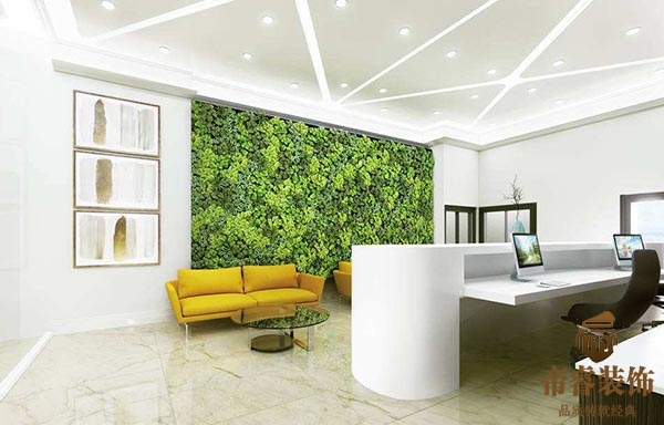 绿色清新办公室装饰图片