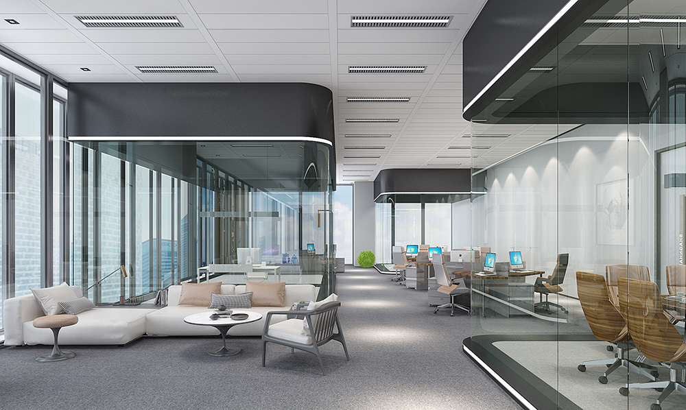 办公室隔断设计装修图片