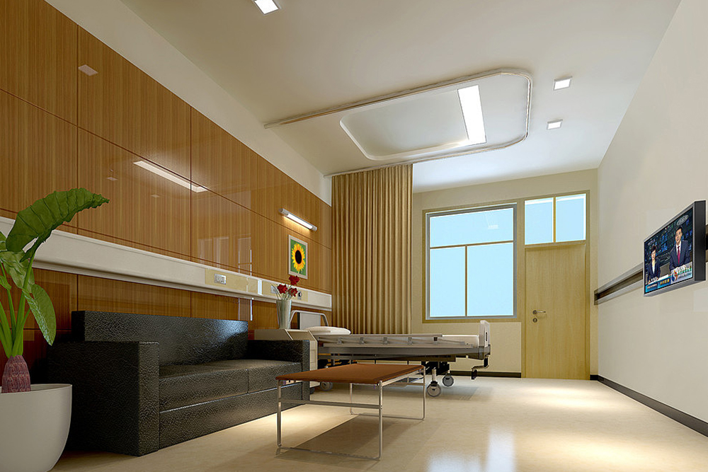 现代医院护士站装修设计效果图