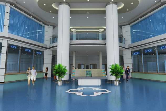 综合医院服务大厅装修设计效果图