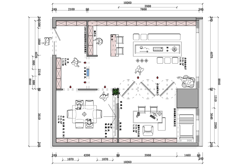 办公室装修平面布局规划